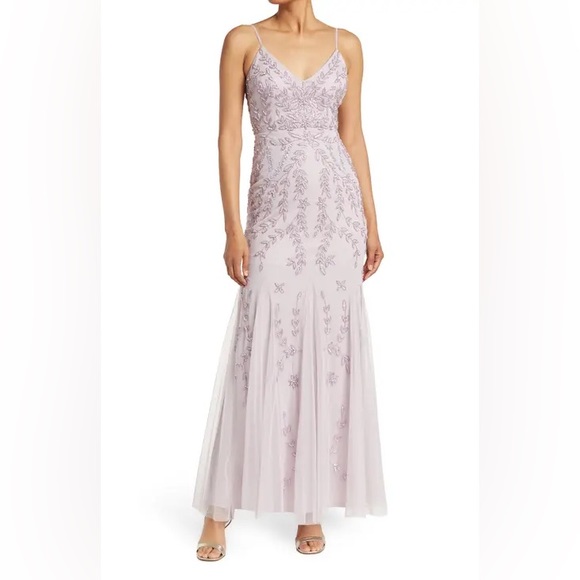 Marina Beaded V-Neck Gown - Picture 10 of 10